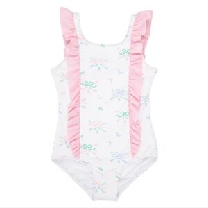 TBBC Bathing Suit Grandmillennial-Esque With Palm Beach Pink size 5